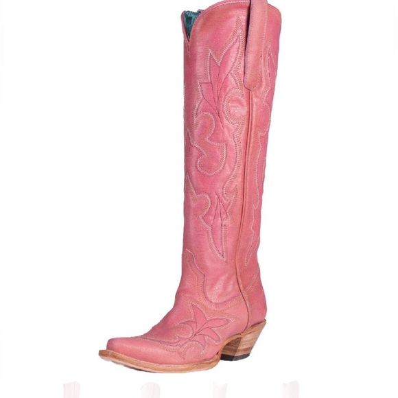 New Women’s Corral Tall Pink Embroidery Cowboy Boots - size 7.5 - Picture 5 of 7